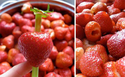 Φράουλες κοτσάνι καλαμάκι