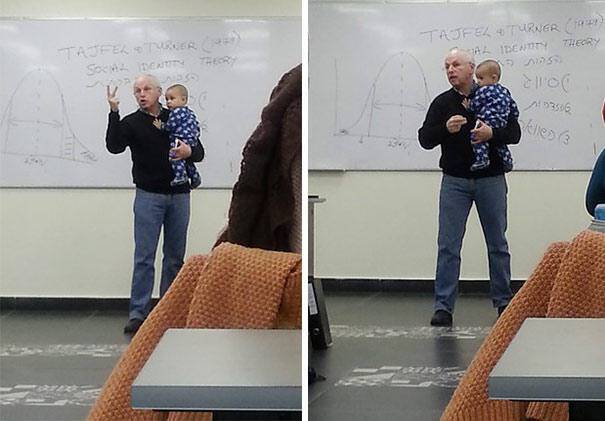 Όταν το μωρό μιας μαθήτριας άρχισε να κλαίει μέσα στην τάξη, αυτός ο καθηγητής αντέδρασε με τον καλύτερο τρόπο! (εικόνες)