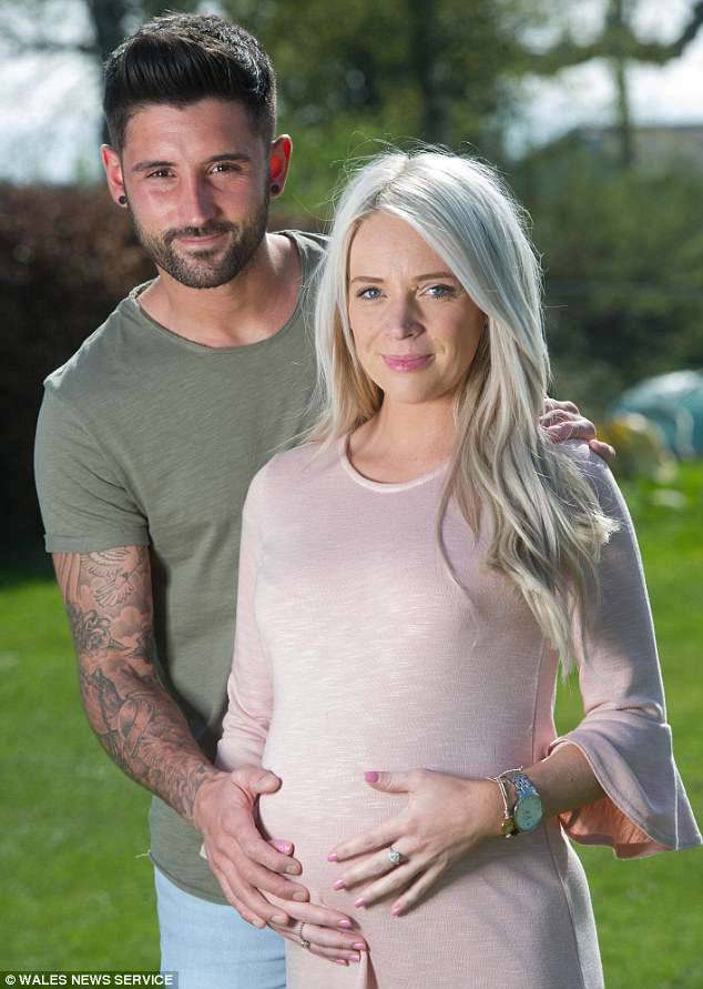 Expecting: Sian and Aaron discovered they were expecting triplets at a check-up. Doctors told the couple the odds of having identical triplets without fertility drugs in 200million-to-one