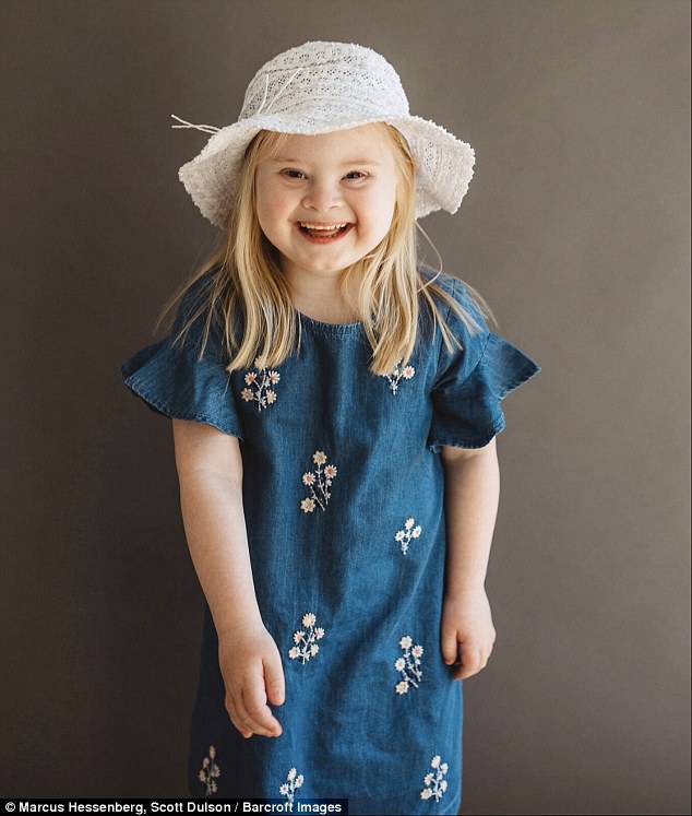 Grace Isabella Wharton, seven, from Cheshire who suffers from Down syndrome has built a succesful career in the modelling industry with brands including CBeebies and Disney among her portfolioÂ 