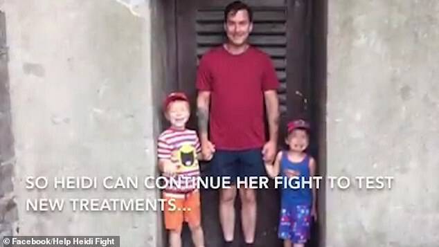 Mrs Spencer, who's cancer is now under control, made a Facebook video featuring her husband, David, 39, and their two sons, to raise awareness and funds for her treatmentÂ 
