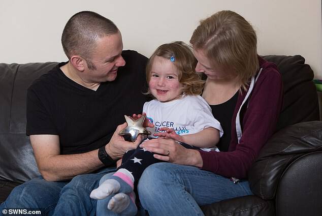 Mr Fletcher and wife Vicky Fletcher were left devastatedÂ when they found out that their toddler daughter's tiredness turned out to be a sign that she had leukemia