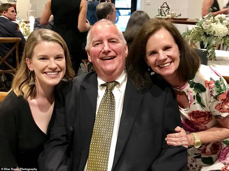 Mary Bourne's mother Terry said: 'The dance was a dream come true for both of them.' The family is seen in a photo believed to have been taken before Jim's diagnosis